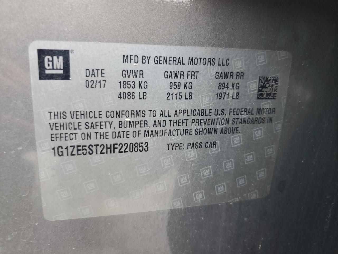 2017 Chevrolet Malibu lt