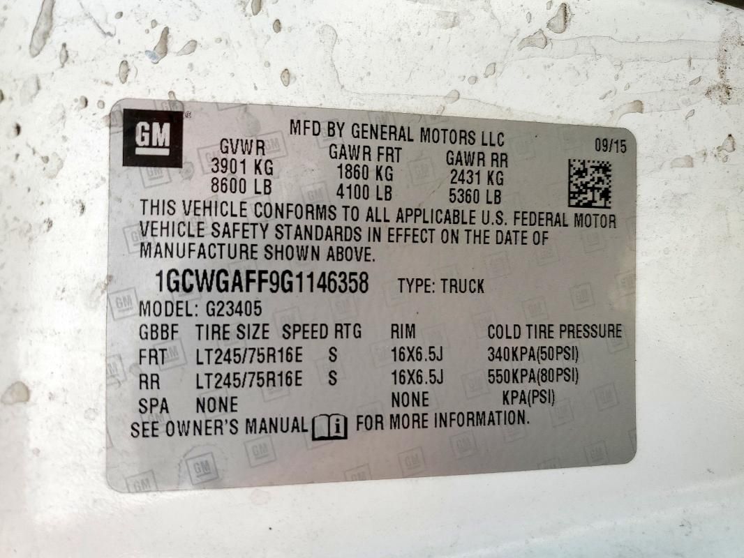 2016 Chevrolet Express G2500