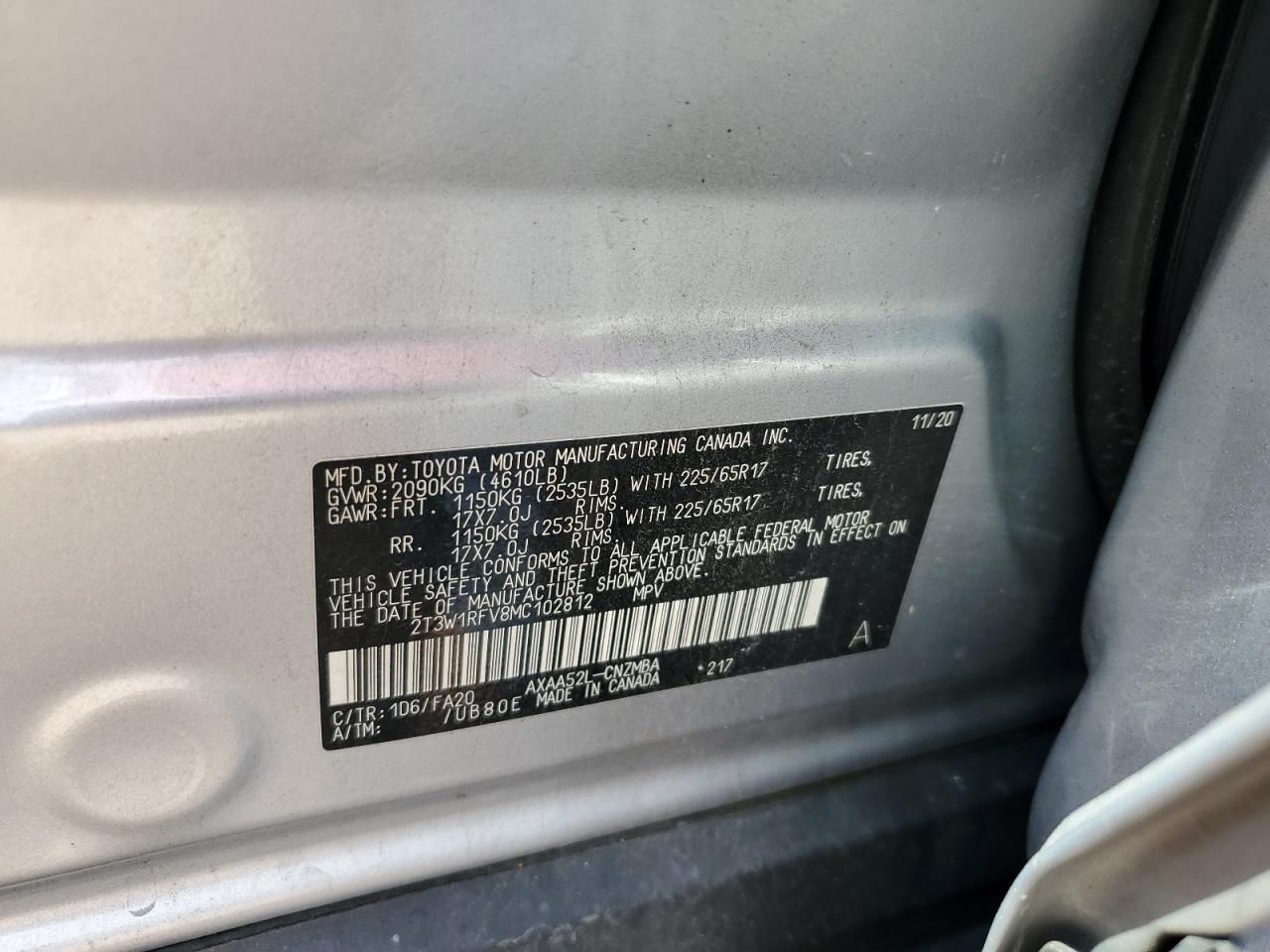 2021 Toyota Rav4 xle