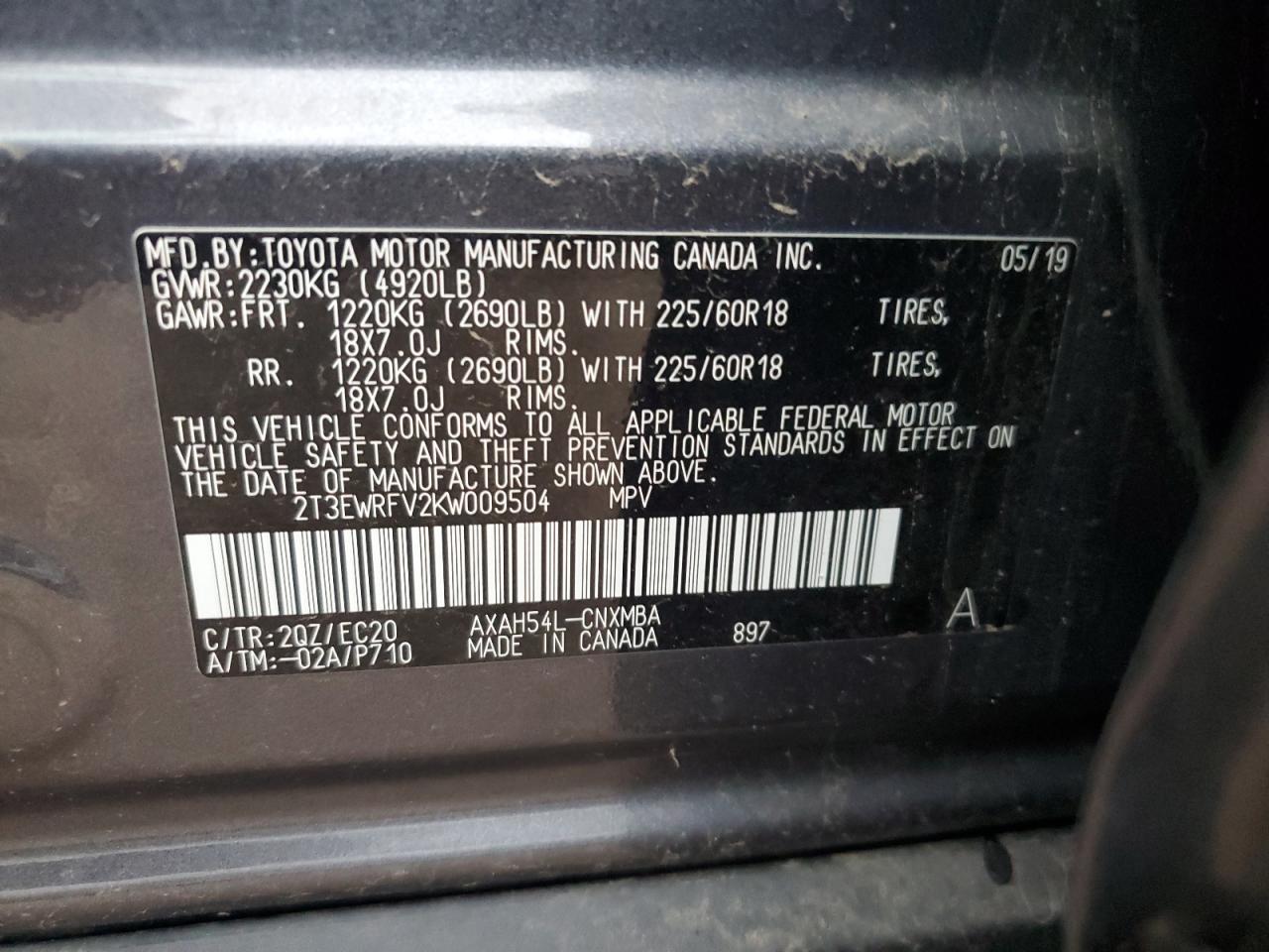2019 Toyota Rav4 xse