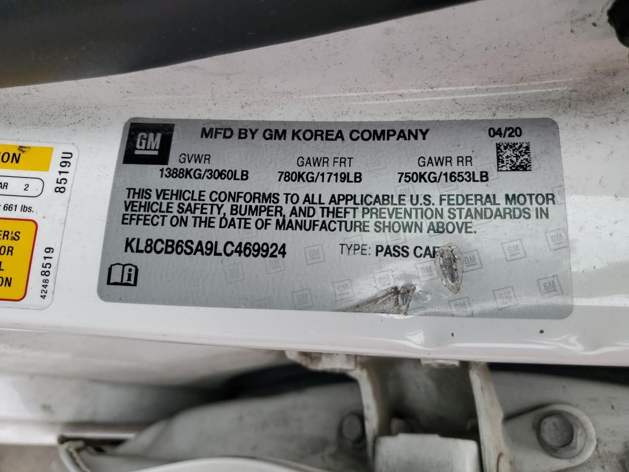 2020 Chevrolet Spark ls