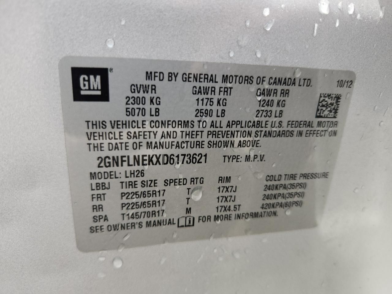 2013 Chevrolet Equinox lt