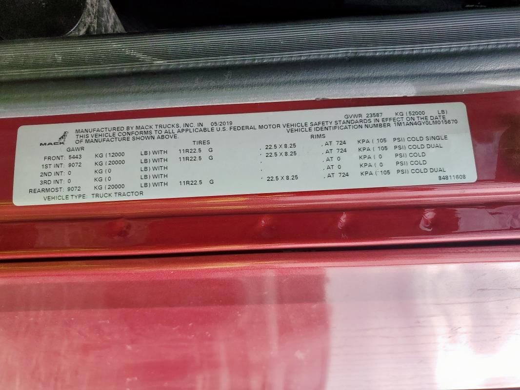 2020 Mack Anthem Semi Truck