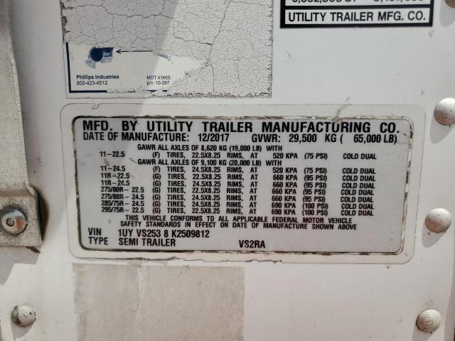 2019 Utility VS2RA Refrigerated Van Trailer