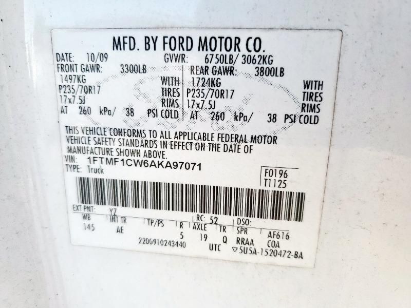 2010 Ford F150