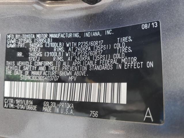 2013 Toyota Sienna xle 8-passenger