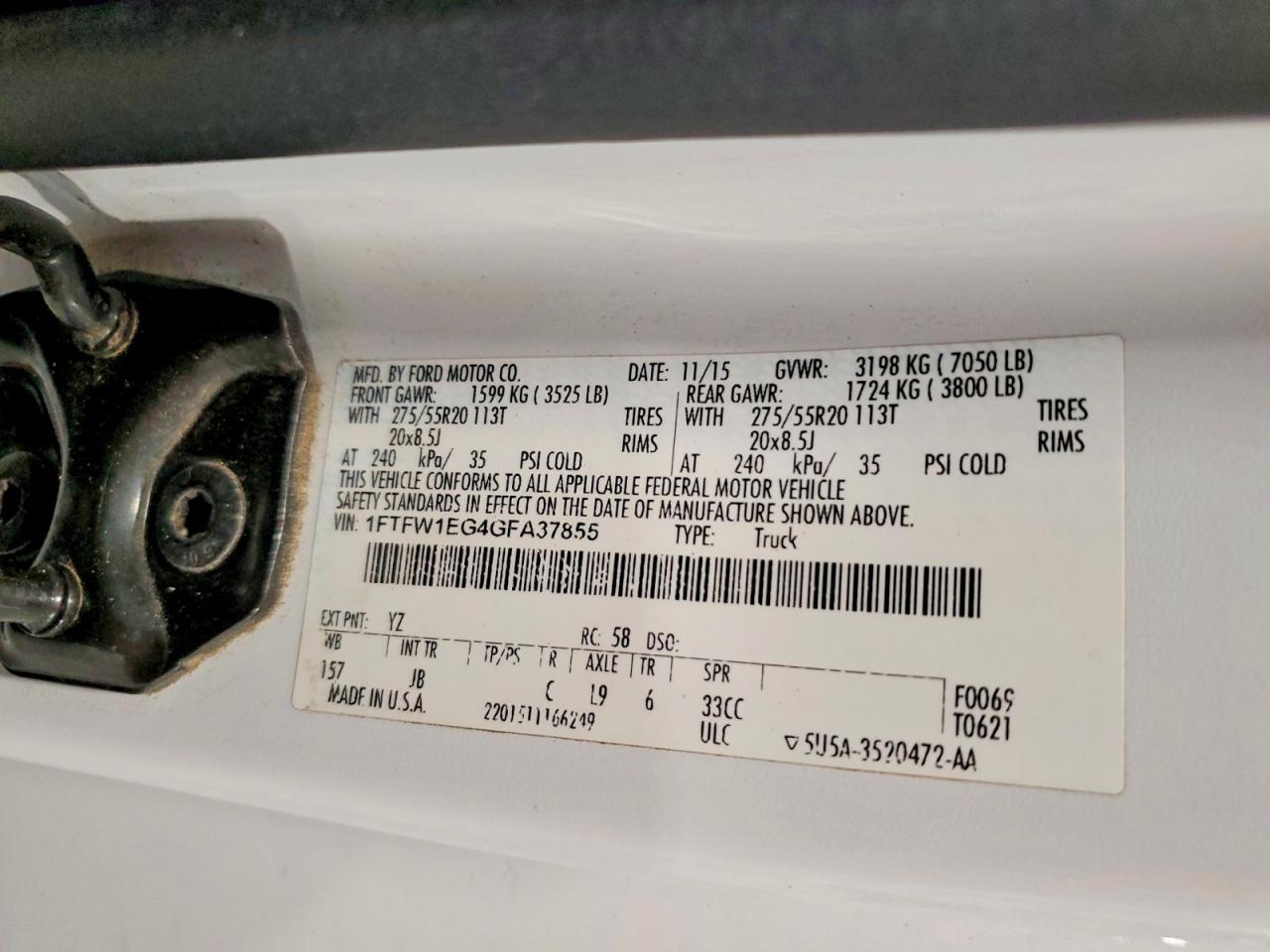 2016 Ford F150 Supercrew