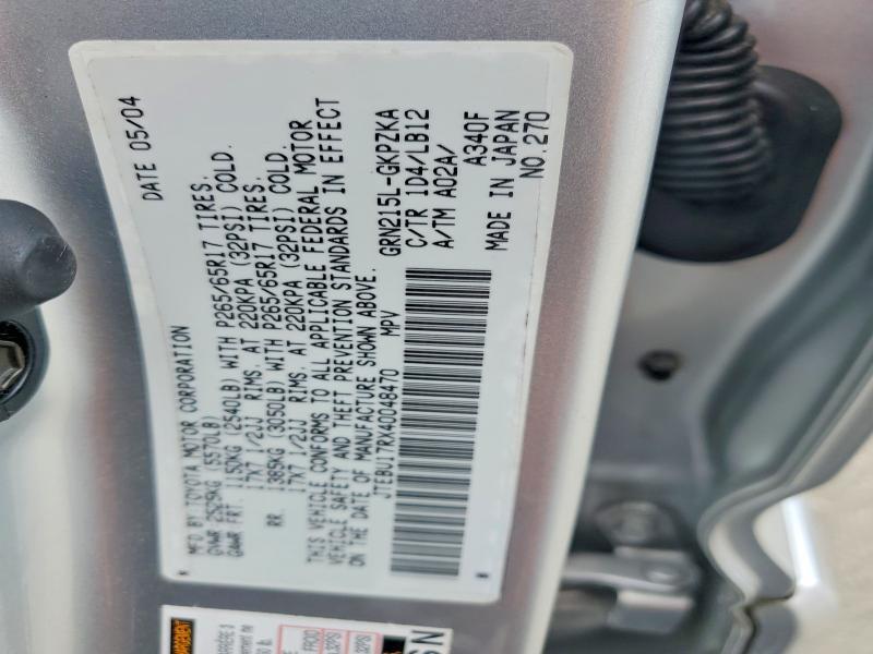 2004 Toyota 4runner Limited