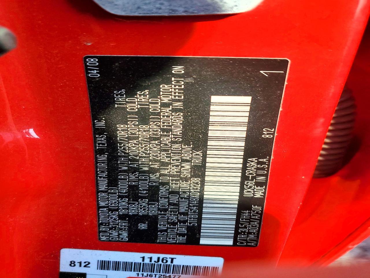 2008 Toyota Tundra Grade