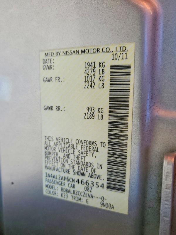 2012 Nissan Altima Base/s