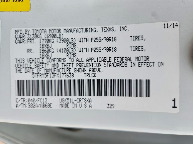 2015 Toyota Tundra SR5