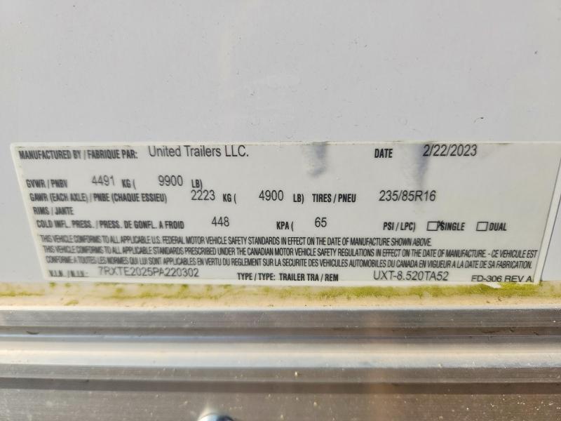 2023 United UXT-8.520TA52 Enclosed Cargo Trailer