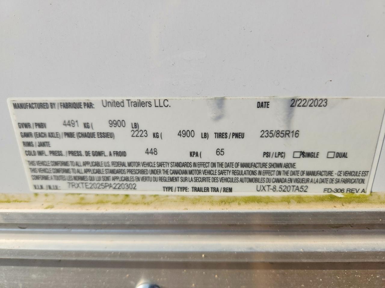 2023 United UXT-8.520TA52 Enclosed Cargo Trailer
