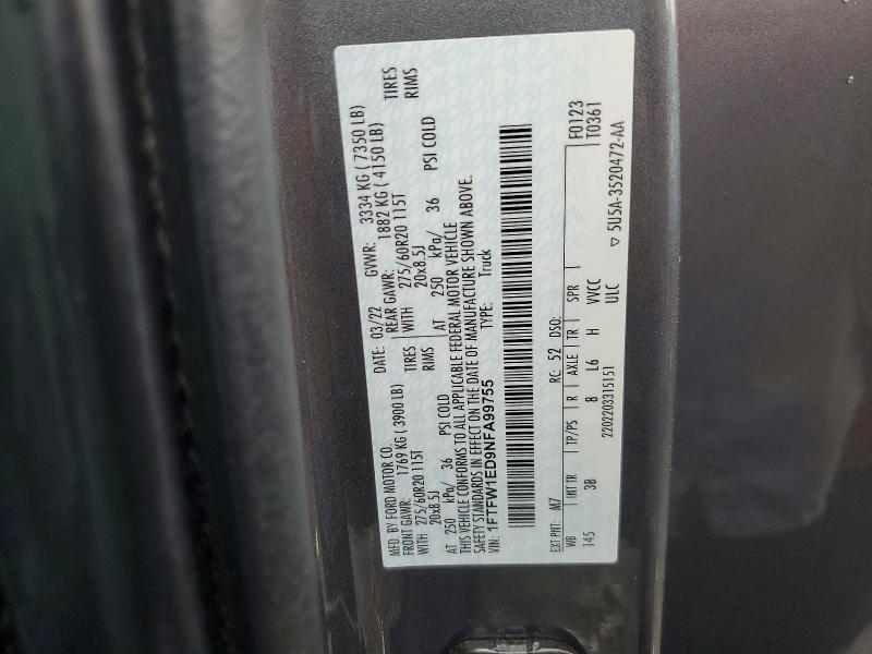 2022 Ford F150 Supercrew