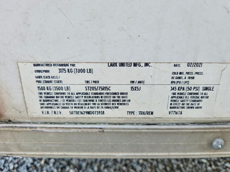 2021 Lark United Vt716ta Enclosed Cargo Trailer