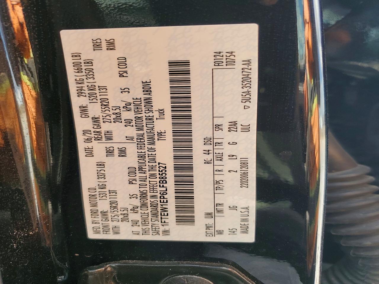 2020 Ford F150 Supercrew