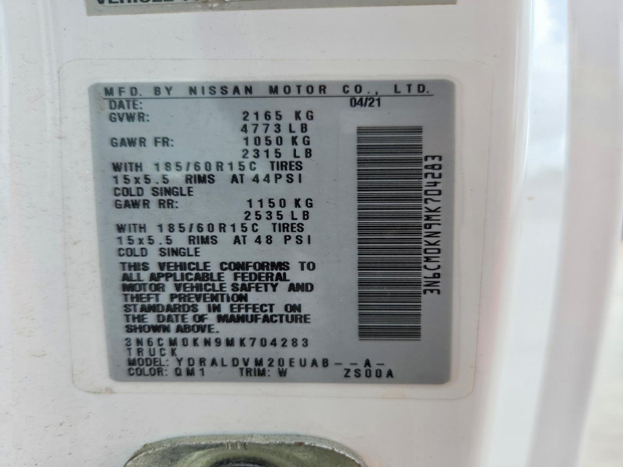 2021 Nissan NV200 S