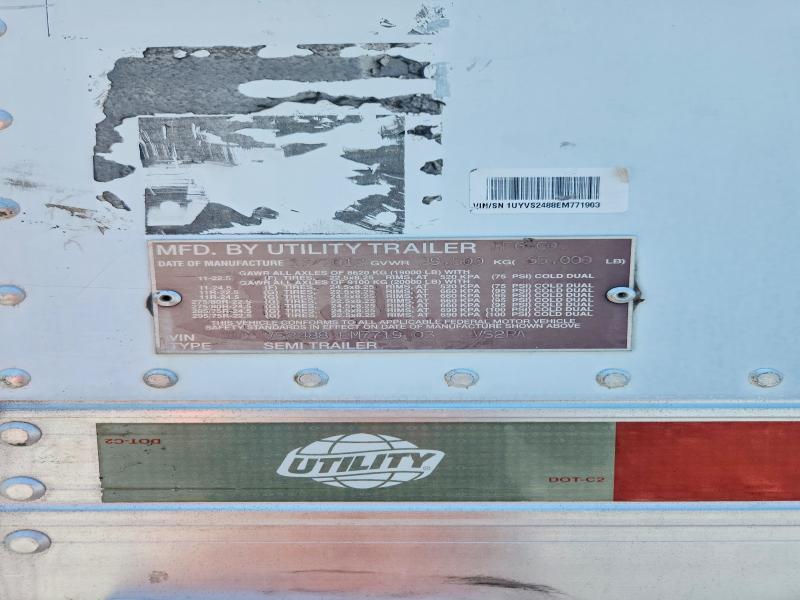 2014 Utility Trailer Manufactu Trailer-Refrigerated Van Trailer