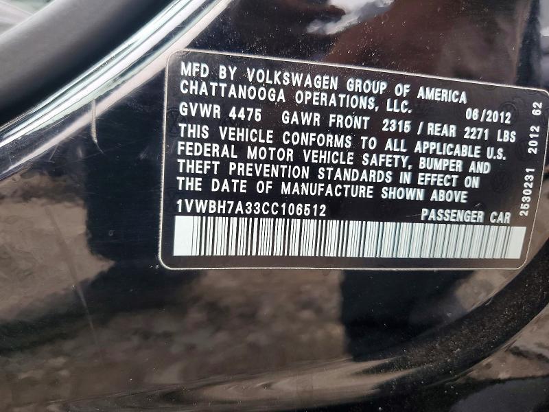 2012 Volkswagen Passat se