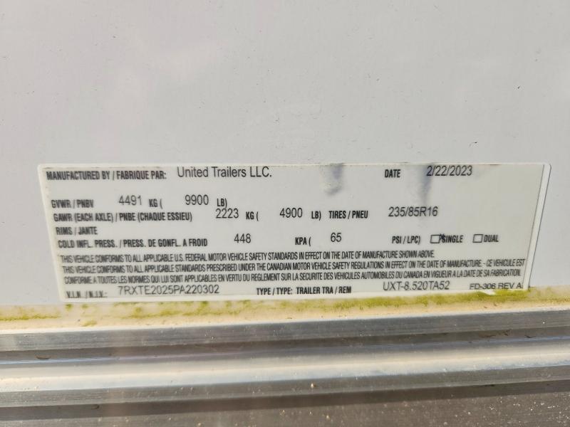 2023 United UXT-8.520TA52 Enclosed Cargo Trailer
