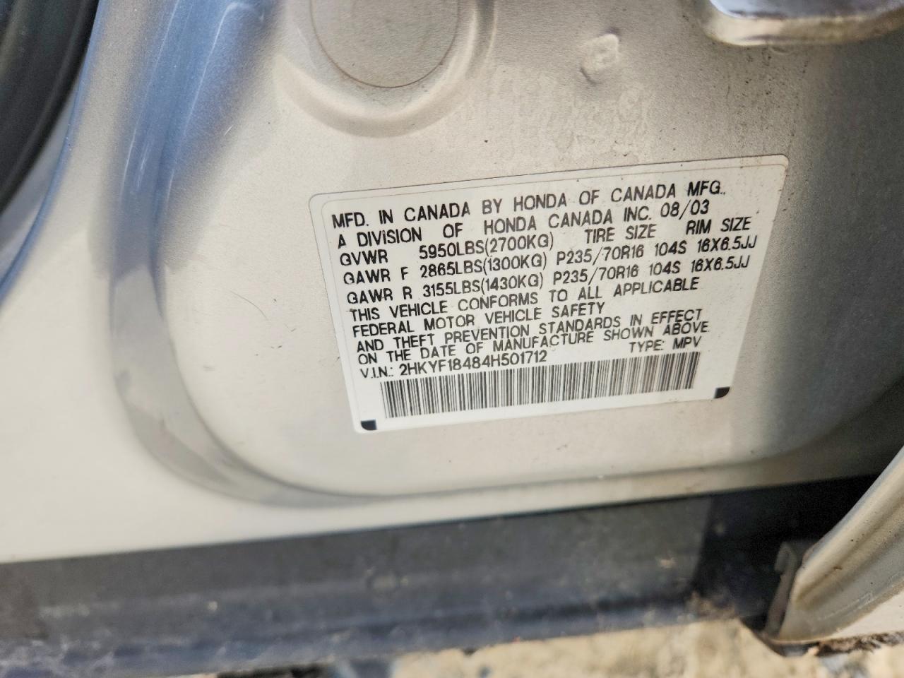 2004 Honda Pilot EX