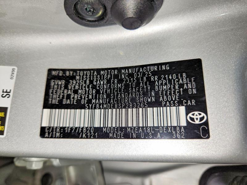 2025 Toyota Corolla le