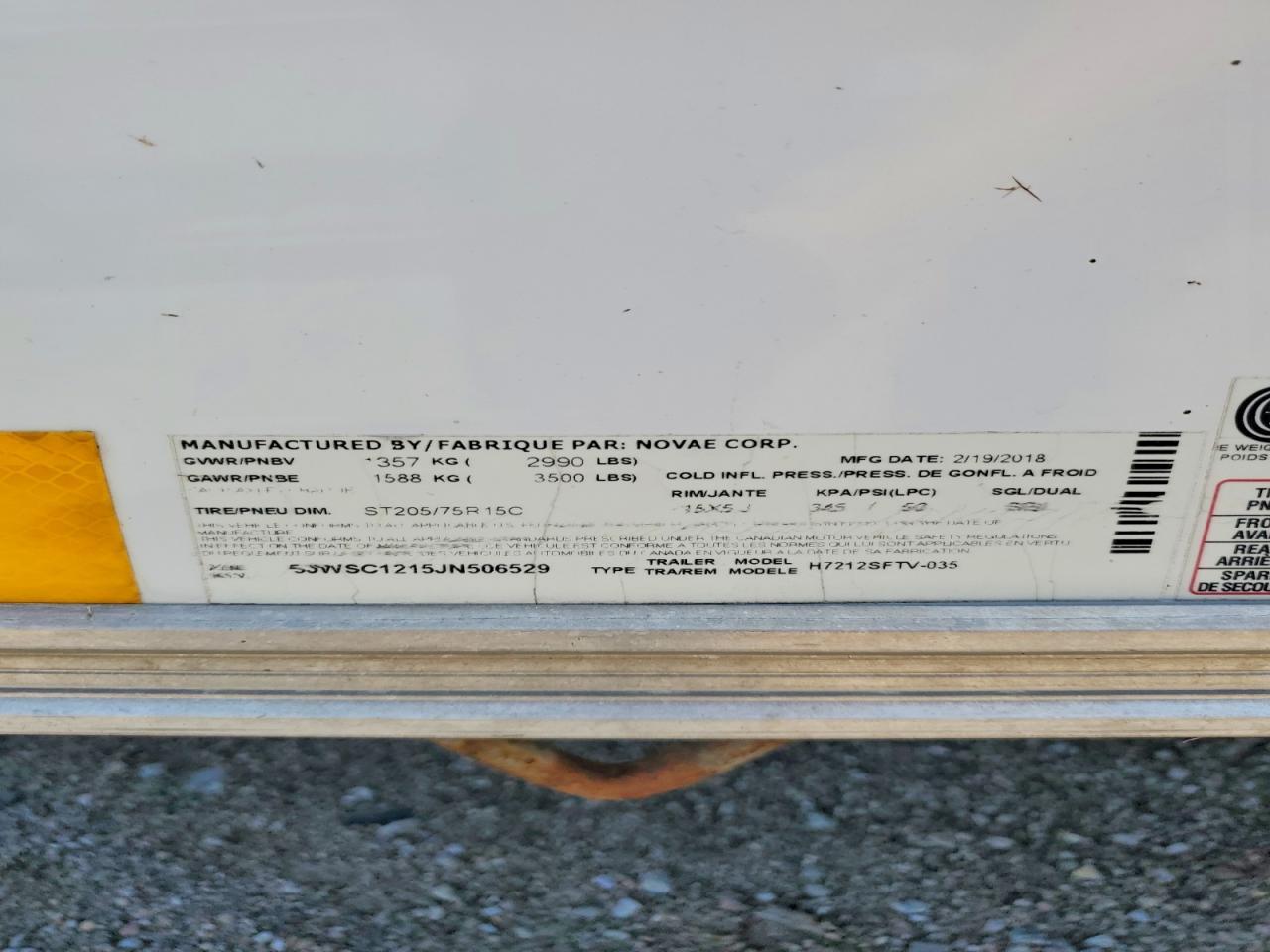 2018 H & H 2019 H & H H7212SFTV-035 Enclosed Cargo Trailer