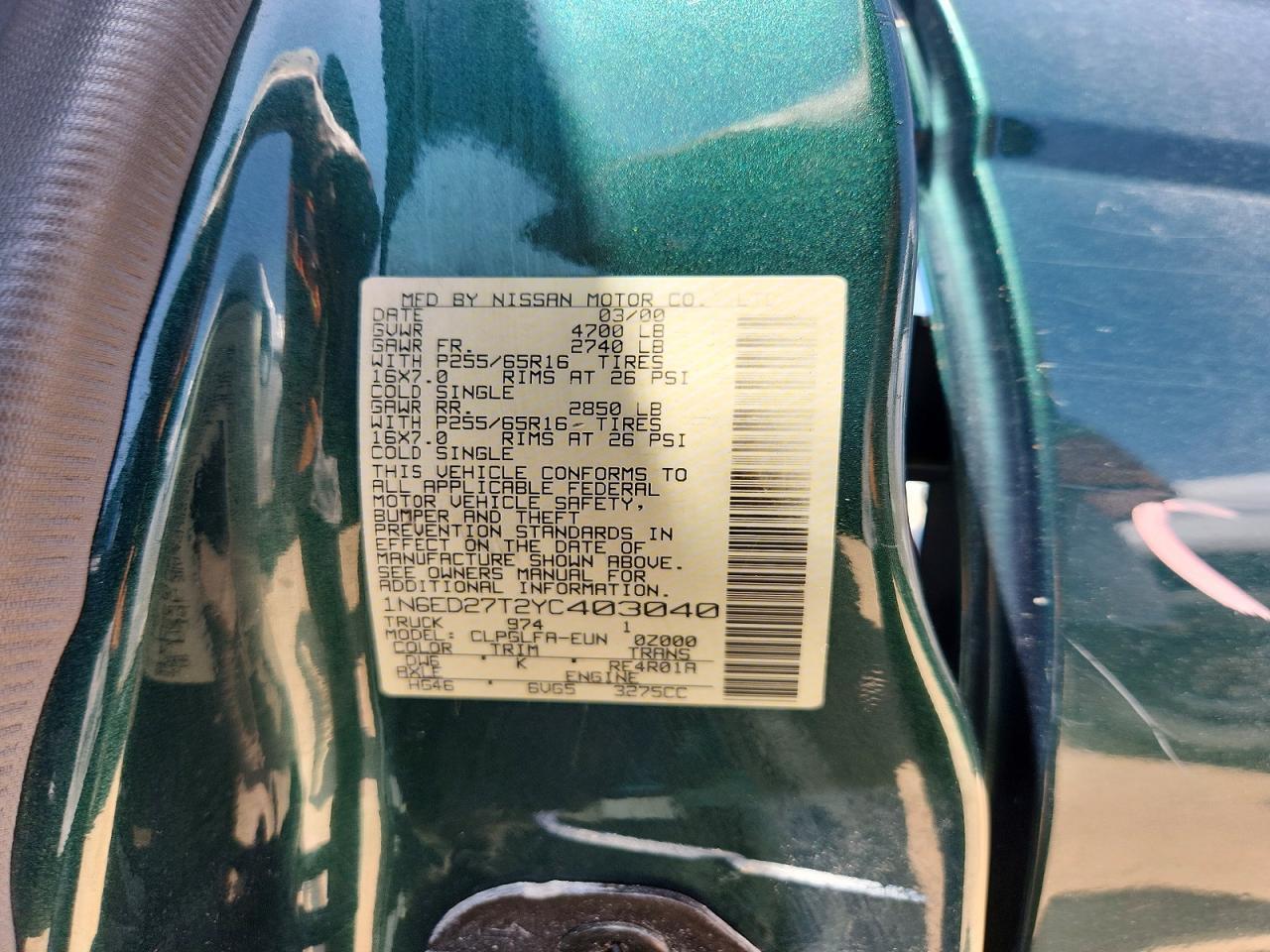 2000 Nissan Frontier XE