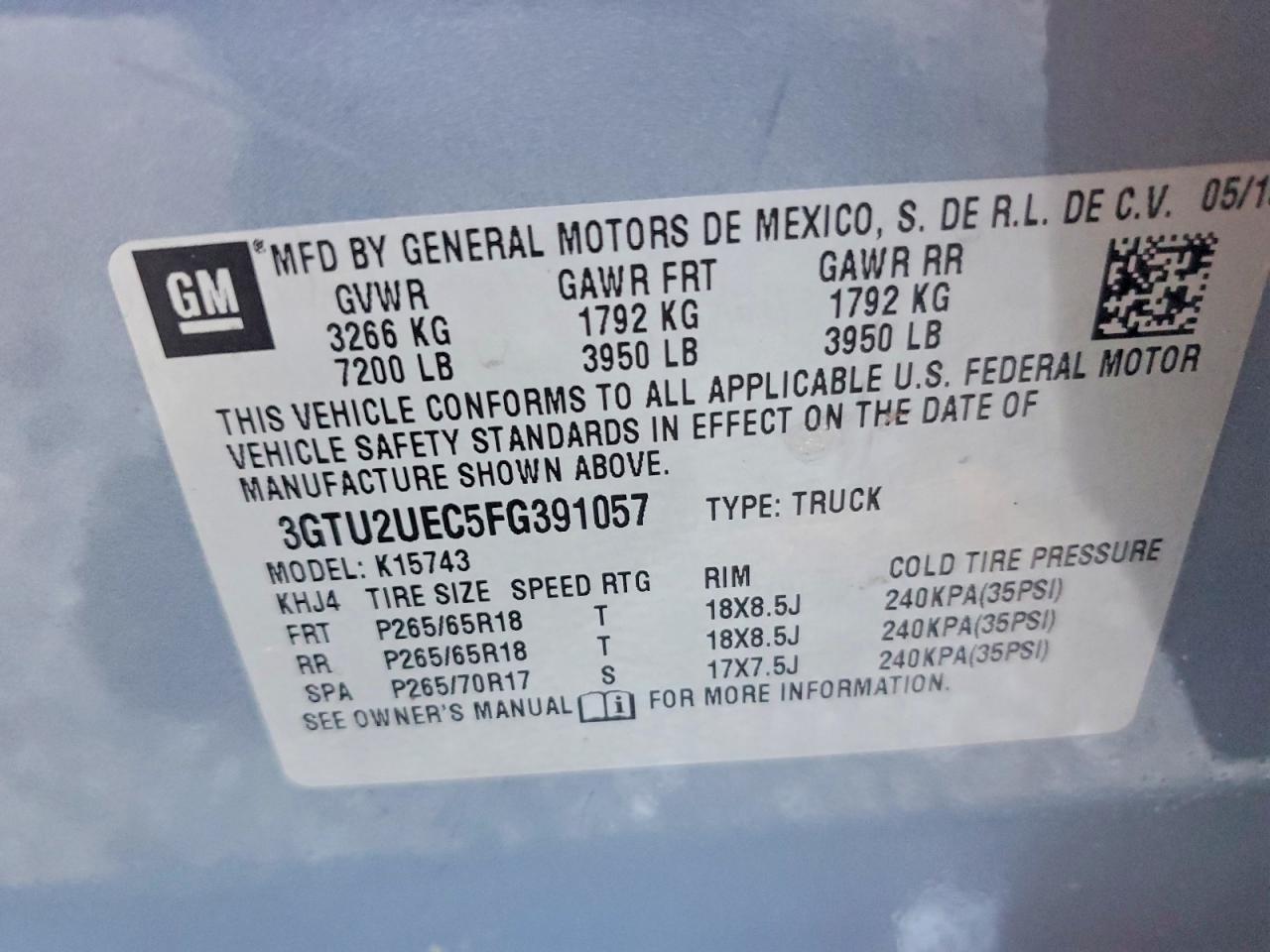 2015 GMC Sierra K1500 SLE