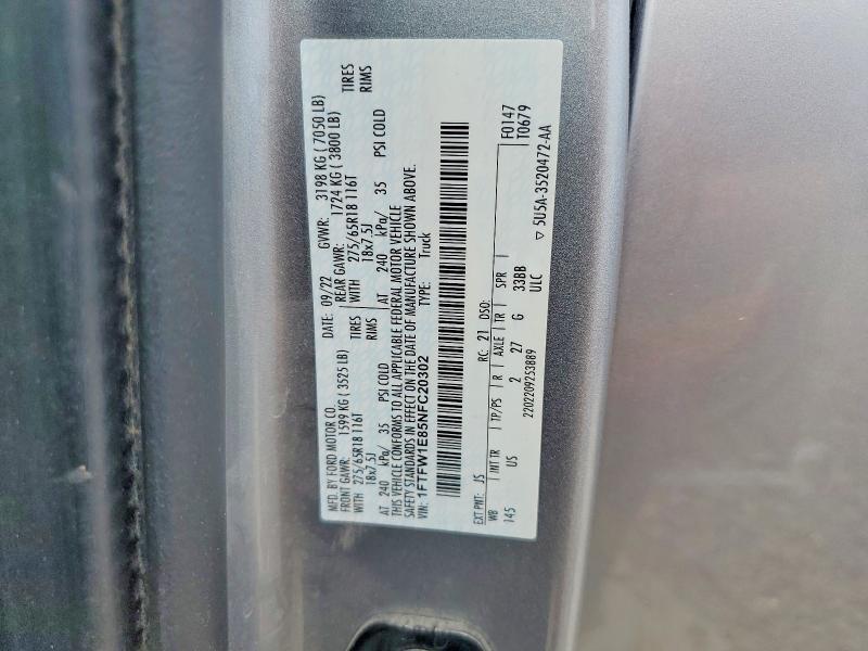 2022 Ford F150 Supercrew