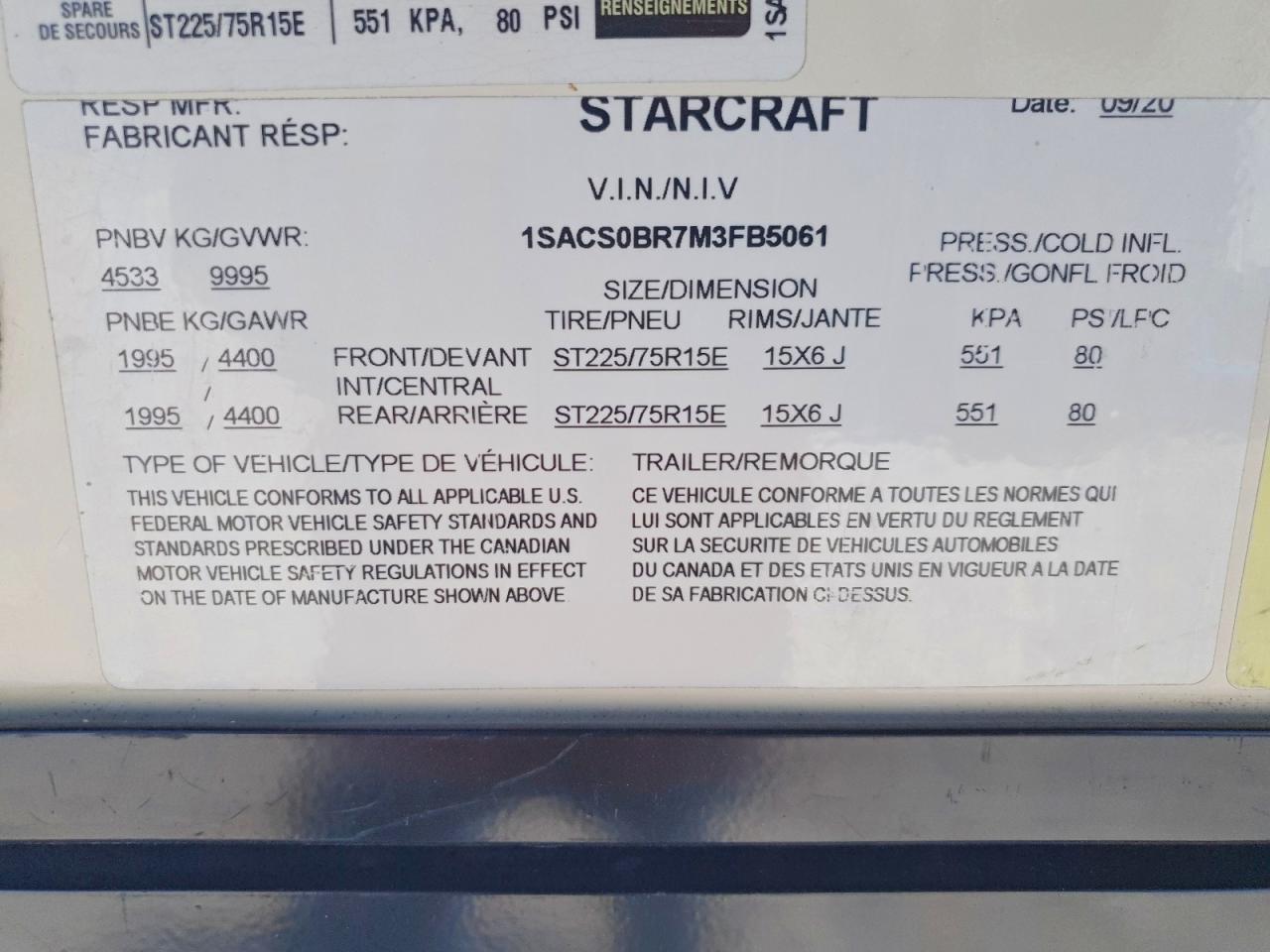 2021 Starcraft Telluride Camper