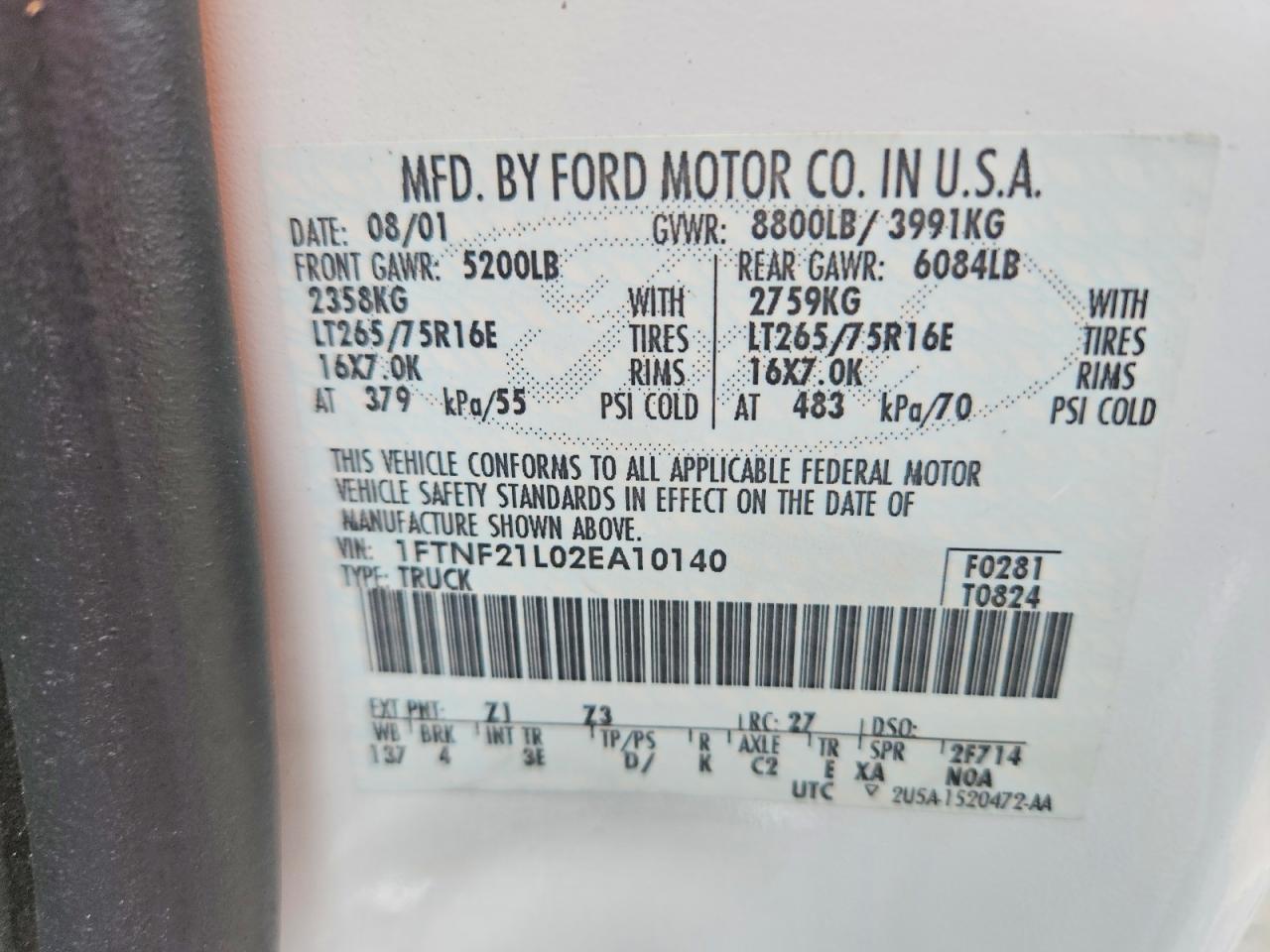 2002 Ford F250 Super Duty