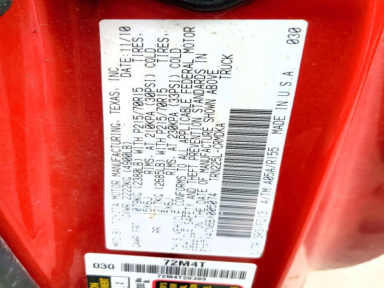 2011 Toyota Tacoma Access Cab