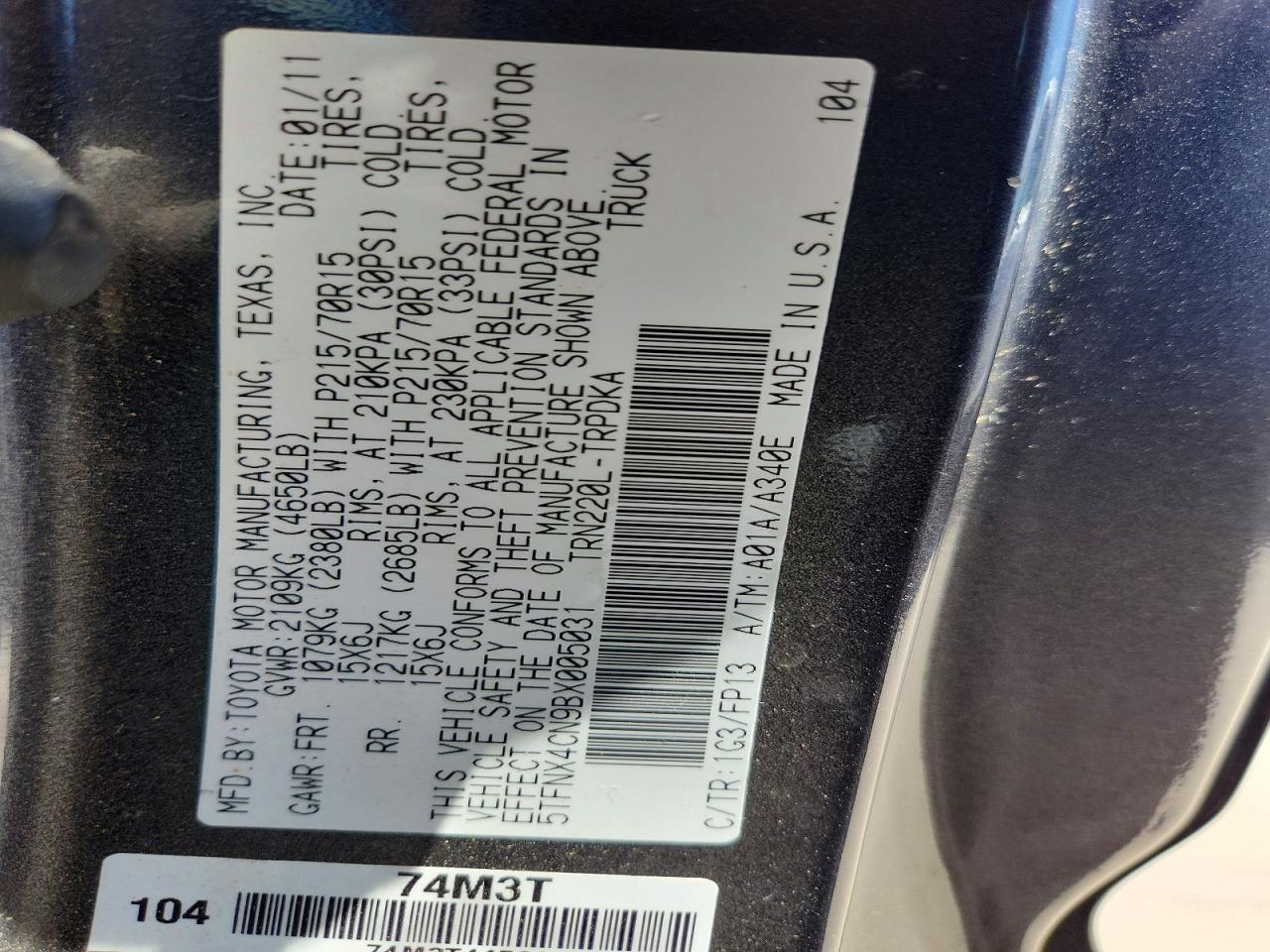 2011 Toyota Tacoma Base