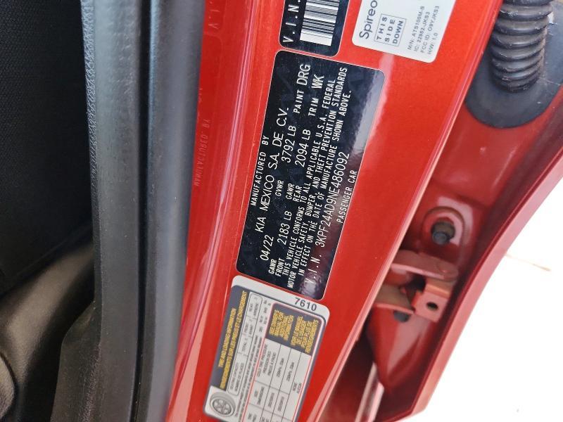 2022 KIA Forte lxs