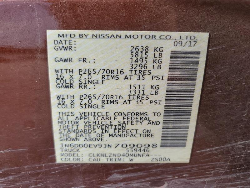 2018 Nissan Frontier SV