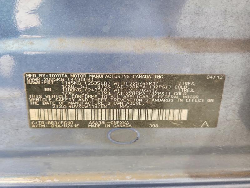 2012 Toyota Rav4 Base