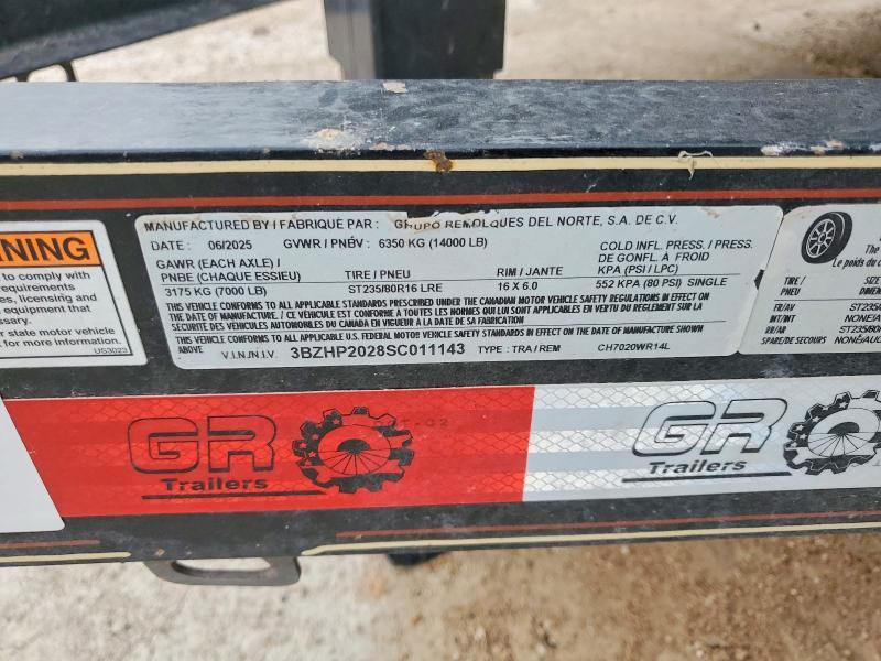 2025 Grupo Remolques DEL Norte CH7020WR14L Equipment Trailer
