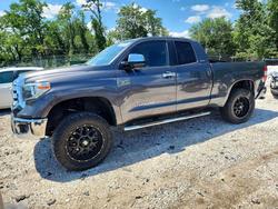Salvage trucks for sale at Baltimore, MD auction: 2018 Toyota Tundra Double Cab Limited