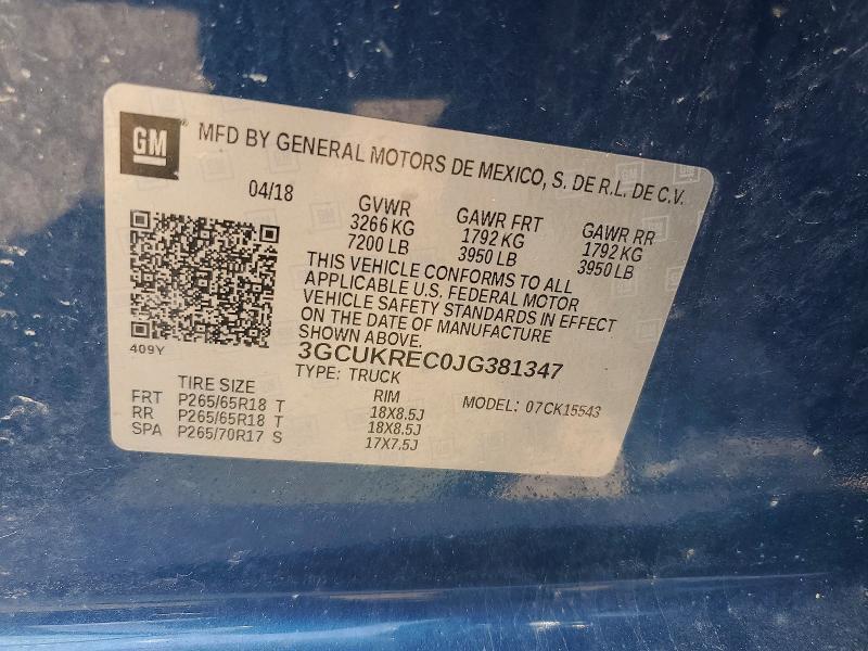 2018 Chevrolet Silverado K1500 LT