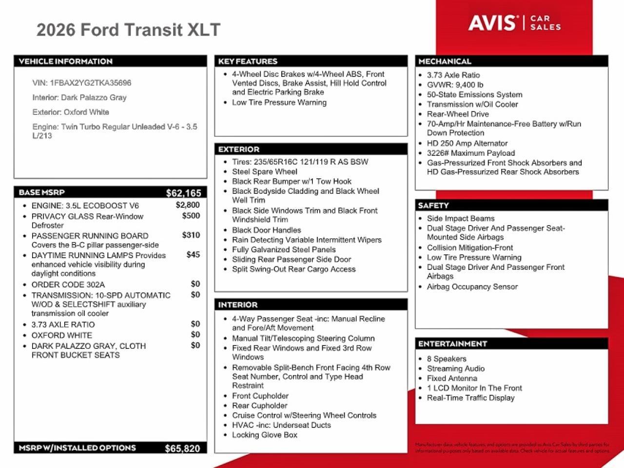 2026 Ford Transit T-350