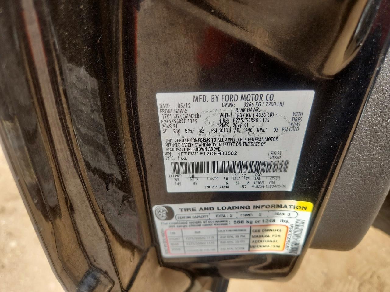 2012 Ford F150 Supercrew
