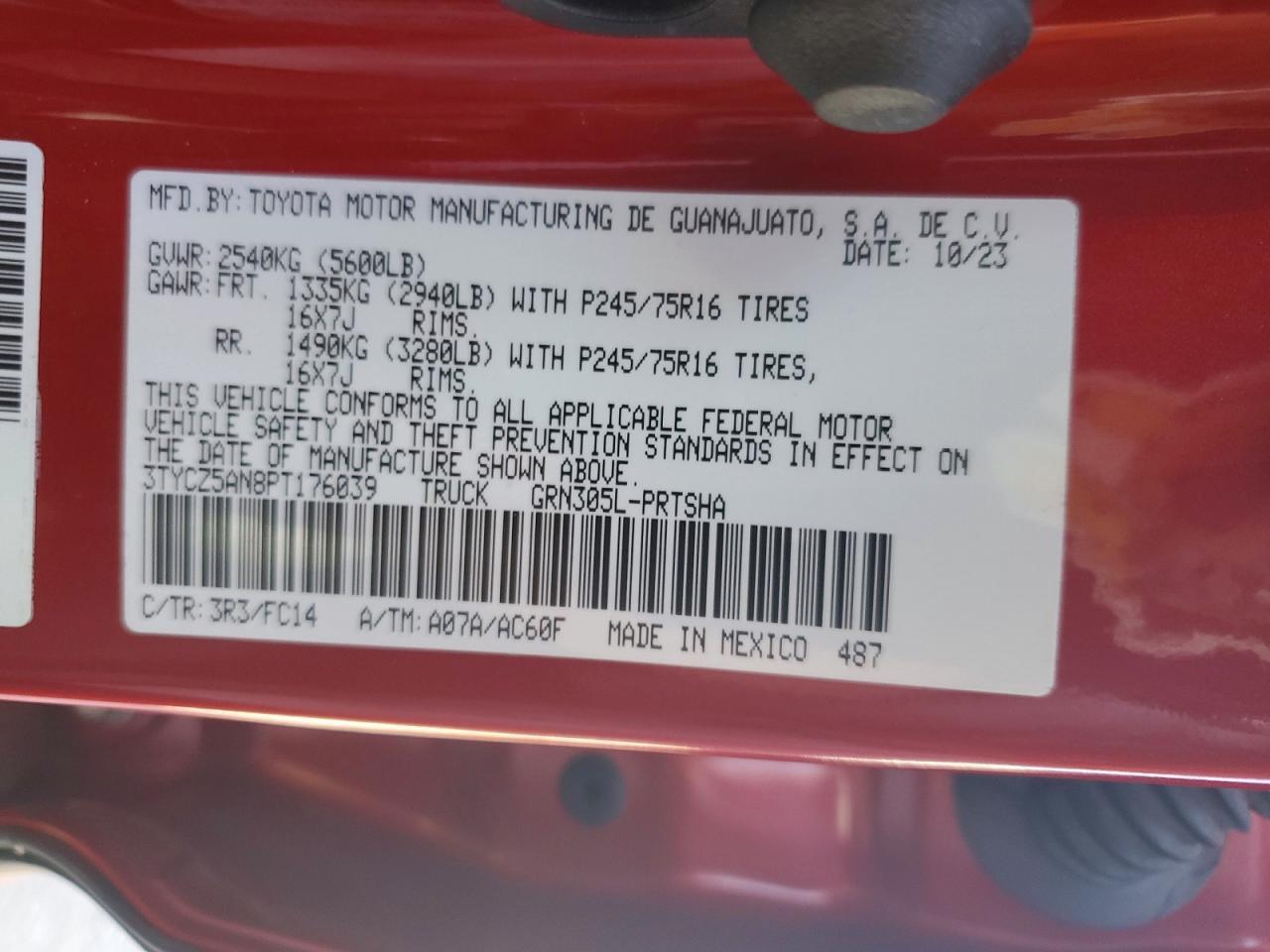 2023 Toyota Tacoma SR5 V6