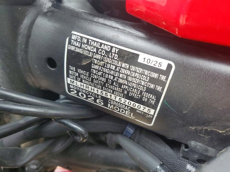 2026 Honda CBR650 R