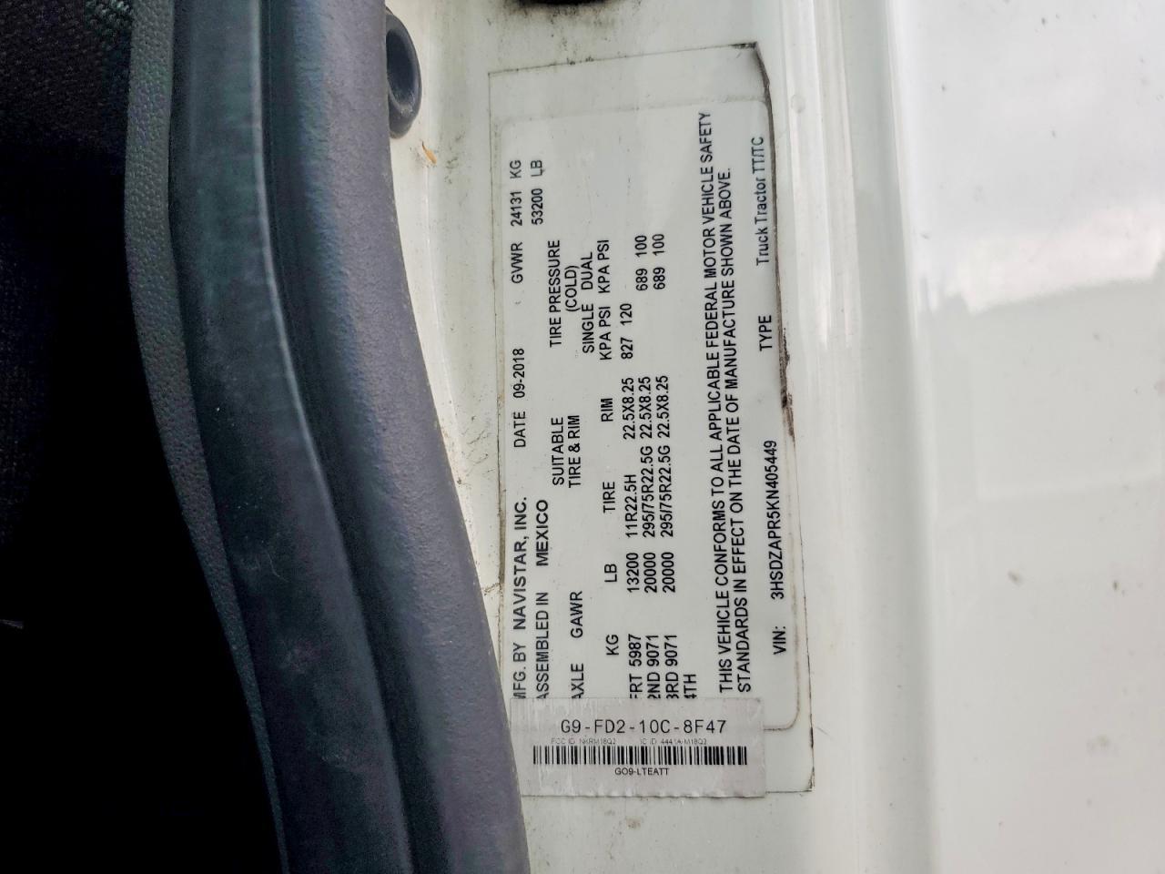 2019 International LT625 Semi Truck