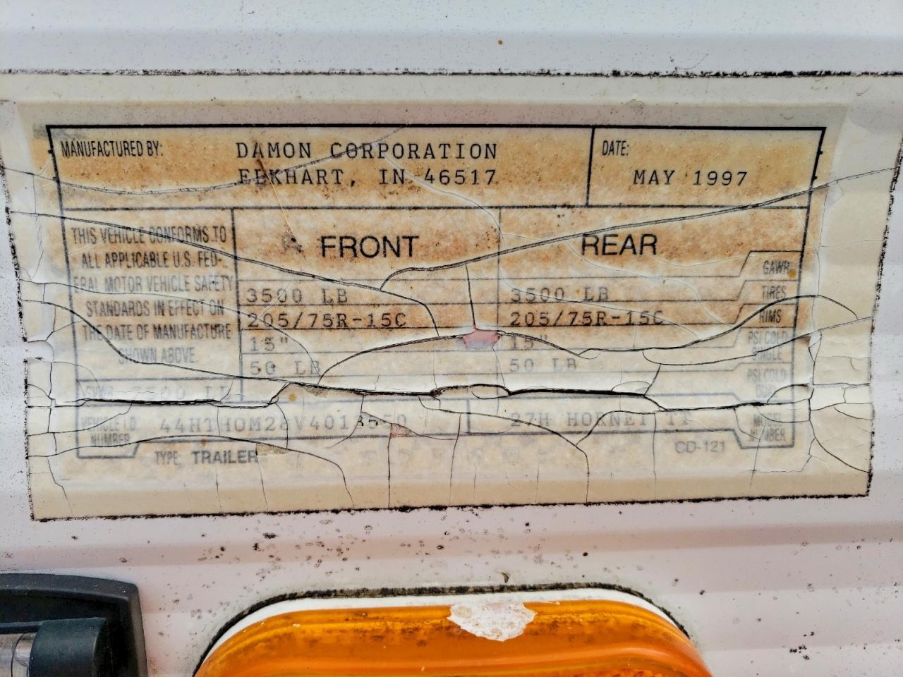 1997 Damon Hornet Camper