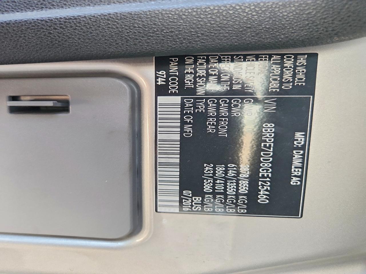 2016 Mercedes-Benz Sprinter 2500