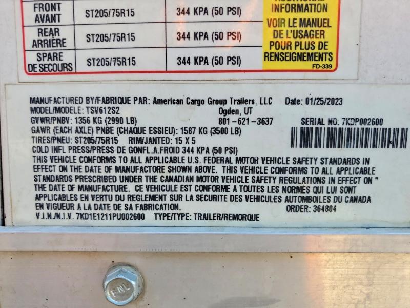 2023 Haulmark Mark TSV612S2 Enclosed Cargo Trailer