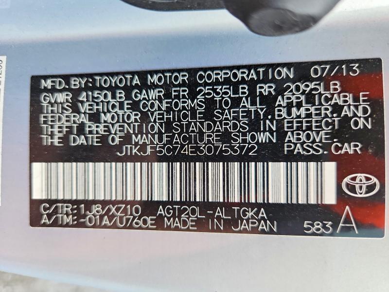 2014 Scion TC 10 Series