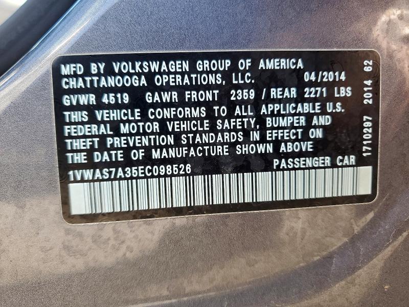 2014 Volkswagen Passat s